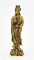 Avalokiteshvara. Bronz miniszobor, Thaiföld, 20. sz., jelzés nélkül, hibátlan, m: 4,5 cm