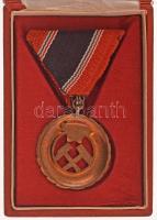 ~1950. "Bányász Szolgálati Érdemérem bronz fokozata" zománcozott bronz kitüntetés mellszal...