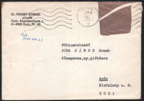 1988 Pataky Kornél győri püspök aláírt levele