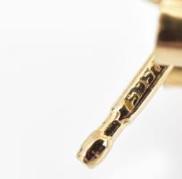 14K arany (Au) macis fülbevaló, jelzett 0,79 g
