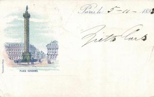 1898 Paris, Place Vendome / square (EB)