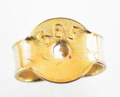 14K arany (Au) fülbevaló, cirkóniummal br 1,28 g