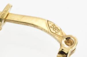 14K arany (Au) fülbevaló, rombusz formájú 0,81 g