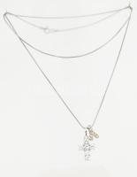 Ezüst (Ag) nyaklánc 2 db medállal, br 5,47 g