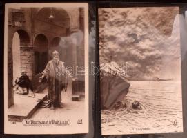 100 db RÉGI Mastroianni szobor-művészlap albumban / 100 pre-1945 Mastroianni sculptochromie postcards an album