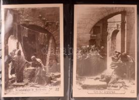 100 db RÉGI Mastroianni szobor-művészlap albumban / 100 pre-1945 Mastroianni sculptochromie postcard...