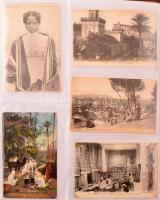 AFRIKA - Kb. 400 db régi képeslap albumban: városok és folklór / AFRICA - Cca. 400 pre-1945 postcard...