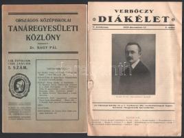 cca 1880-1940 vegyes iskolai füzet, tanügyi újság össz 4 db