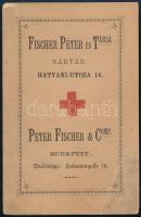 1883 Fischer Péter és Társa Raktára szülésznői eszközök részletes árjegyzéke, törésnyom, kisebb szakadás