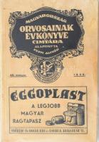 1935 Magyarország orvosainak évkönyve és címtára. Szerk.: Pesti Emil és Pesti Ernő. Bp., 1935, &quot;Petőfi&quot;. Kiadói papírkötés, foltos borítóval, néhány javított lappal.