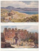 PALESZTINA és IZRAEL - 30 db régi művész képeslap, F. Perlberg szignóval / PALESTINE and ISRAEL - 30...