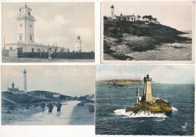 30 db VEGYES francia képeslap vegyes minőségben: világítótorony / 30 mixed French postcards in mixed quality: lighthouses