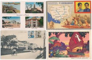 VIETNAM - 42 db főleg régi képeslap / 42 mostly pre-9150 postcards from Indochina