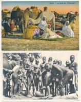 46 db RÉGI használatlan észak-afrikai képeslap, köztük meztelen nős folklór lappal / 46 pre-1945 unu...