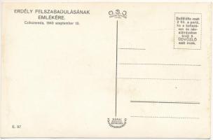 1940 Csíkszereda, Miercurea Ciuc; bevonulás / entry of the Hungarian troops (fl)