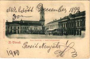 1900 Nagyvárad, Oradea; Szent László tér, Held üzlete. Sonnenfeld A. kiadása / square, shops (EK)