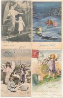 ANGYALOK - 23 db régi üdvözlő képeslap / ANGELS - 23 pre-1945 greeting postcards