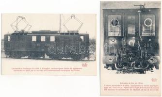 Francia vasút, gőzmozdonyok, vonatok - 45 db régi használatlan képeslap / French Railways, locomotiv...