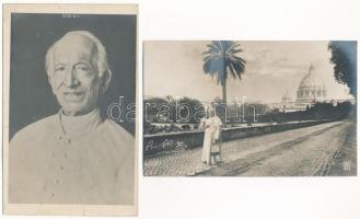 10 db RÉGI vallásos képeslap: Katolikus pápák / 10 pre-1945 religious postcards: Catholic Popes