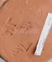 Mákszem Irén: Női alakos figurális szálváza. Jelzett, kis kopással, m: 34 cm