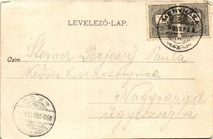 1899 (Vorläufer) Menyháza, Monyásza, Moneasa; Corso / korzó. Divald Károly kiadása / street view (sz...
