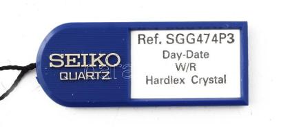 Seiko day-date öltönyóra (SGG474P3), kvarc szerkezettel működik, új állapotban szíj ragasztója kiszá...