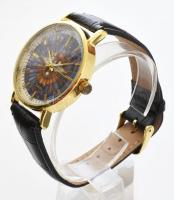 Eiger kvarc design karóra. új bőr szíjjal, elemmel, működő, jó 39 mm