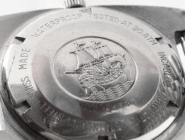 Gigandel automatic automata férfi karóra.fém szíjjal, működik, számlap korrodált d :35x40 mm