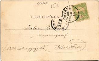 1904 Szováta-fürdő, Baile Sovata; Részlet a Medve-tóból. Petróczy G. fényképész fölvétele / Lacul Ur...