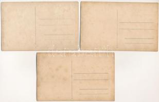 Vatra Dornei, Dornavátra, Bad Dorna-Watra (Bukovina, Bukowina); - 3 db régi fotó képeslap / 3 pre-19...