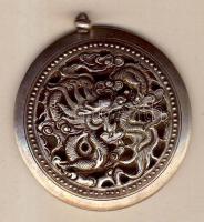 Vietnámi áttört ezüstmedál Ag 14,08g