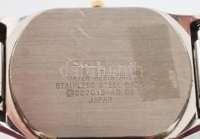 Orient EQ férfi karóra, kvarc szerkezettel, eredeti csattal, működő, szép állapotban, 24x34 mm Elem ...