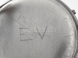 Zsebóra, szép zománc számlappal, fém tokkal, javításra szorul d: 46 mm