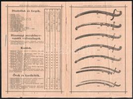 cca 1900 Bp. Fürdő utca, József tér, Spitz Bernát Egyenruházati Intézetének katalógusa, hajtott, sér...