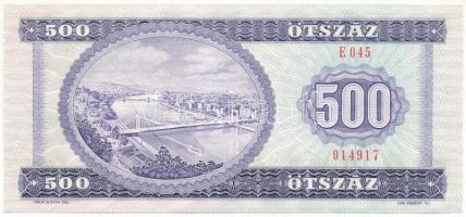 1990. 500Ft "E 045 014917" T:UNC kissé hullámos papír
Hungary 1990. 500 Forint "E 04...