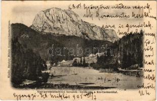 1905 Gyergyószentmiklósi-havasok, Muntii Giurgeului; Gyilkos-tó és Kis Cohárd. Sándory Mihály kiadása / Lacul Rosu (Ghilcos), Suhardul Mic / lake, mountain (EK)