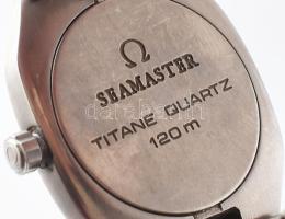 Omega Seamaster női karóra kvarc szerkezettel gyári arany és brill berakással . Dátum kijelzéssel, t...