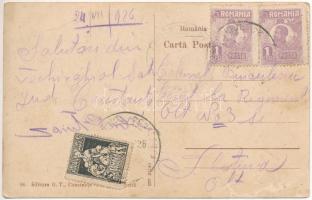 Techirghiol - 6 db régi román város képeslap / 6 pre-1945 Romanian town-view postcards