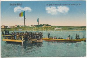 Techirghiol - 6 db régi román város képeslap / 6 pre-1945 Romanian town-view postcards