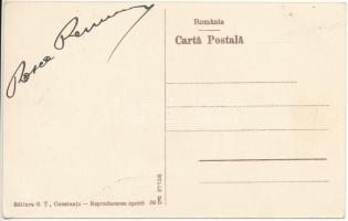 Techirghiol - 6 db régi román város képeslap / 6 pre-1945 Romanian town-view postcards