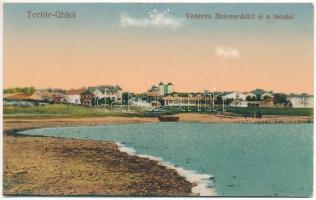 Techirghiol - 6 db régi román város képeslap / 6 pre-1945 Romanian town-view postcards