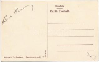 Techirghiol - 6 db régi román város képeslap / 6 pre-1945 Romanian town-view postcards