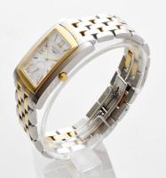 Longines unisex kvarc karóra, fém tokkal, elemmel, működő, jó állapotban, jelzett fém szíjjal 26x40 ...
