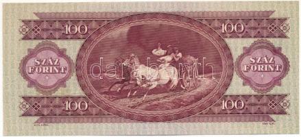 1949. 100Ft "B 905 006542" nyomdai papírráncok, sorszám egyik számjegye kissé elcsúzott T:...