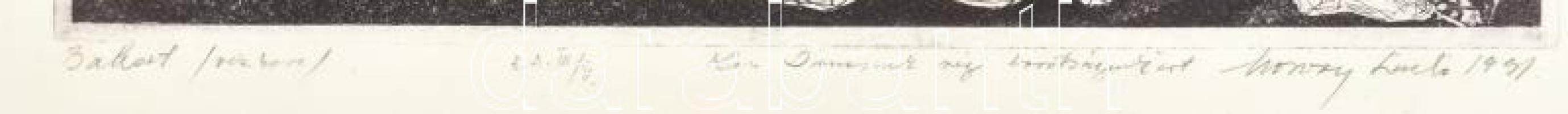 Morvay László (1947-2004): Bakony. Rézkarc, papír. Jelzett. Művészpéldány E.A. III/V számozással. Au...