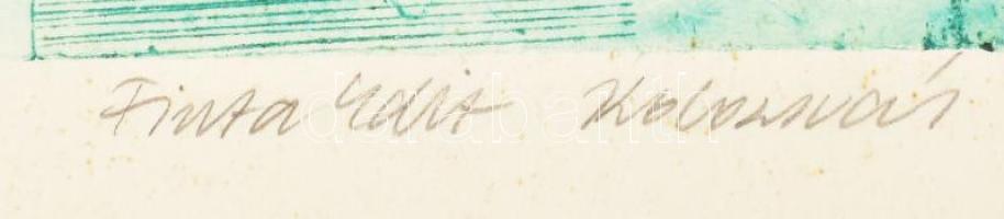 Finta Edit (1945-): Idő. Rézkarc, papír, jelzett. Számozott: XX/19. 33x24 cm