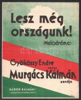 Lesz még országunk! Gyökössy Endre verse, Murgács Kálmán zenéje, irredenta kotta, 7p