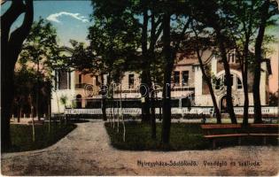 1915 Nyíregyháza-Sóstófürdő, vendéglő és szálloda. Borbély Sámuel kiadása