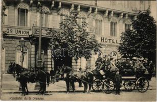 Dresden, Grand Union Hotel, Rundfahrt / tourist horse chariot