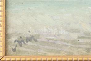 Biai-Föglein István (1905-1974): Balatoni hangulat. Olaj, falemez, jelzett. Fakeretben. 24,5×29 cm